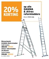 Promoties Gamma reformladder 3x8 treden - Altrex - Geldig van 08/05/2024 tot 14/05/2024 bij Gamma