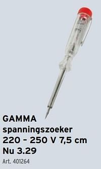 Gamma spanningszoeker-Gamma