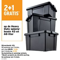 Promoties Heavy duty opbergboxen - Huismerk - Gamma - Geldig van 08/05/2024 tot 14/05/2024 bij Gamma