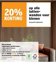 Promoties Lattenwand geolied eiken - Huismerk - Gamma - Geldig van 08/05/2024 tot 14/05/2024 bij Gamma
