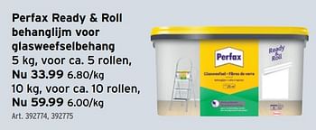 Promoties Perfax ready + roll behanglijm voor glasweefselbehang - Perfax - Geldig van 08/05/2024 tot 14/05/2024 bij Gamma