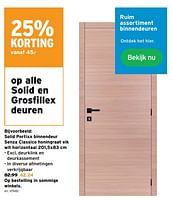 Promoties Solid portixx binnendeur senza classico honingraat eik wit horizontaal - Solid - Geldig van 08/05/2024 tot 14/05/2024 bij Gamma