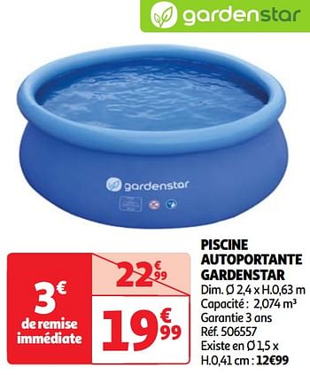 Promotions Piscine autoportante gardenstar - GardenStar - Valide de 07/05/2024 à 13/05/2024 chez Auchan Ronq