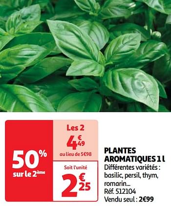 Promoties Plantes aromatiques - Huismerk - Auchan - Geldig van 07/05/2024 tot 13/05/2024 bij Auchan