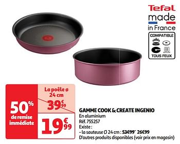 Promoties Poêle cook + create ingenio - Tefal - Geldig van 07/05/2024 tot 13/05/2024 bij Auchan