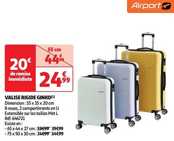 Promoties Valise rigide ginko - Airport - Geldig van 07/05/2024 tot 13/05/2024 bij Auchan