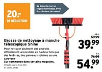 Promotions Brosse de nettoyage à manche télescopique shine - Produit maison - Gamma - Valide de 08/05/2024 à 14/05/2024 chez Gamma