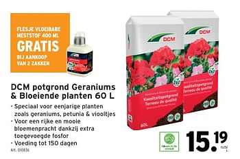 Promotions Dcm potgrond geraniums + bloeiende planten - DCM - Valide de 08/05/2024 à 14/05/2024 chez Gamma