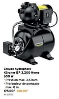 Promotions Groupe hydrophore kärcher bp 3.200 home - Kärcher - Valide de 08/05/2024 à 14/05/2024 chez Gamma