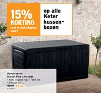 Promoties Keter kussenboxen marvel plus antraciet - Keter - Geldig van 08/05/2024 tot 14/05/2024 bij Gamma