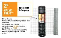 Promoties Pantanet tuingaas family antraciet - Huismerk - Gamma - Geldig van 08/05/2024 tot 14/05/2024 bij Gamma