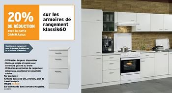 Promoties Armoire basse 3 tiroirs - Huismerk - Gamma - Geldig van 08/05/2024 tot 14/05/2024 bij Gamma