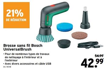 Promoties Brosse sans fil bosch universalbrush - Bosch - Geldig van 08/05/2024 tot 14/05/2024 bij Gamma