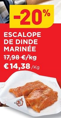 Promotions Escalope de dinde marinée - Produit maison - Renmans - Valide de 10/05/2024 à 16/05/2024 chez Renmans