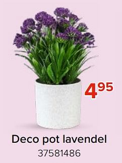 Promotions Deco pot lavendel - Produit Maison - Euroshop - Valide de 03/05/2024 à 09/06/2024 chez Euro Shop