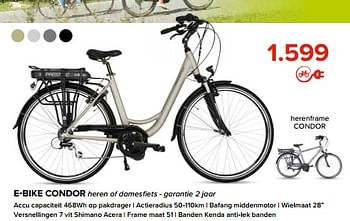 Promotions E-bike condor - Prestige Fietsen - Valide de 03/05/2024 à 09/06/2024 chez Euro Shop