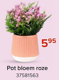 Pot bloem roze-Huismerk - Euroshop