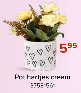 Promotions Pot hartjes cream - Produit Maison - Euroshop - Valide de 03/05/2024 à 09/06/2024 chez Euro Shop
