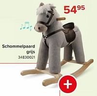 Promoties Schommelpaard grijs - Huismerk - Euroshop - Geldig van 03/05/2024 tot 09/06/2024 bij Euro Shop