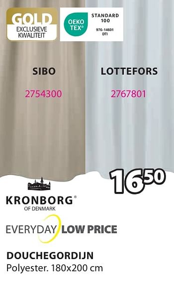 Promotions Douchegordijn sibo - Kronborg - Valide de 06/05/2024 à 19/05/2024 chez Jysk