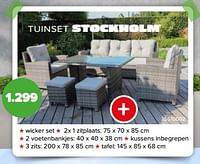 Promoties Tuinset stockholm - Huismerk - Euroshop - Geldig van 03/05/2024 tot 09/06/2024 bij Euro Shop