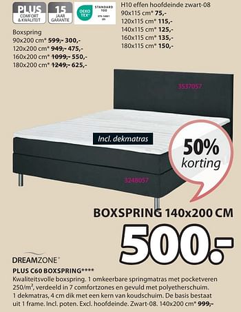 Promotions Plus c60 boxspring - DreamZone - Valide de 06/05/2024 à 19/05/2024 chez Jysk