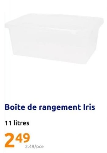 Promotions Boite de rangement iris - Iris - Valide de 08/05/2024 à 14/05/2024 chez Action