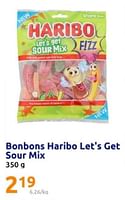 Promotions Bonbons haribo let`s get sour mix - Haribo - Valide de 08/05/2024 à 14/05/2024 chez Action