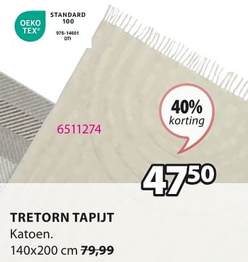 Promotions Tretorn tapijt - Produit Maison - Jysk - Valide de 06/05/2024 à 19/05/2024 chez Jysk