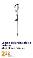 Promotions Lampe de jardin solaire lucioles - Produit Maison - Action - Valide de 08/05/2024 à 14/05/2024 chez Action