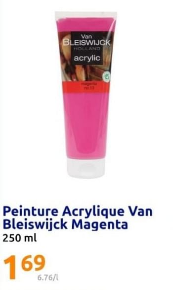 Promoties Peinture acrylique van bleiswijck magenta - Van Bleiswijck - Geldig van 08/05/2024 tot 14/05/2024 bij Action