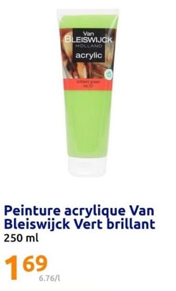 Promoties Peinture acrylique van bleiswijck vert brillant - Van Bleiswijck - Geldig van 08/05/2024 tot 14/05/2024 bij Action