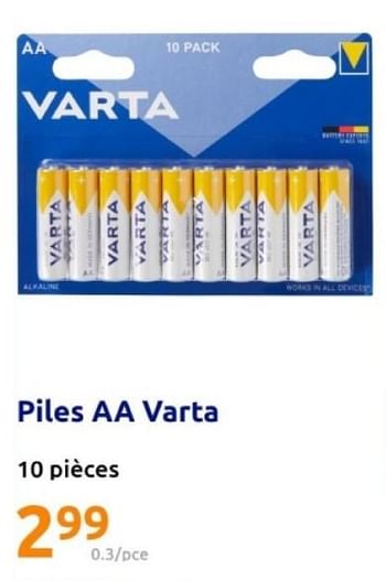 Promotions Piles aa varta - Varta - Valide de 08/05/2024 à 14/05/2024 chez Action