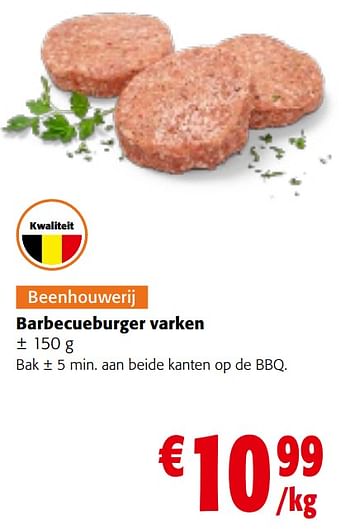 Promoties Barbecueburger varken - Huismerk - Colruyt - Geldig van 08/05/2024 tot 21/05/2024 bij Colruyt