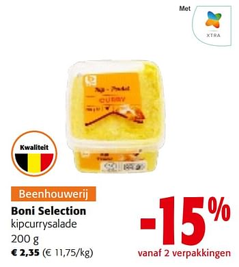Promoties Boni selection kipcurrysalade - Boni - Geldig van 08/05/2024 tot 21/05/2024 bij Colruyt