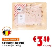 Promoties Kipfilet met asperges - Huismerk - Colruyt - Geldig van 08/05/2024 tot 21/05/2024 bij Colruyt