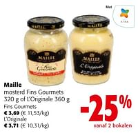 Promoties Maille mosterd fins gourmets of l’originale - Maille - Geldig van 08/05/2024 tot 21/05/2024 bij Colruyt
