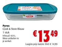 Promoties Pyrex cook + store blauw - Pyrex - Geldig van 08/05/2024 tot 21/05/2024 bij Colruyt