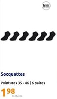 Promotions Socquettes - Produit Maison - Action - Valide de 08/05/2024 à 14/05/2024 chez Action