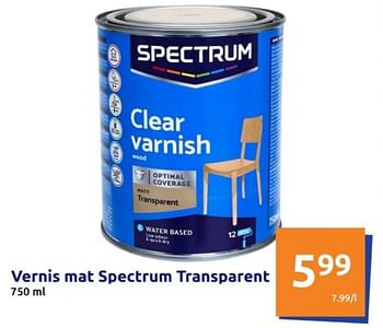 Promotions Vernis mat spectrum transparent - SPECTRUM - Valide de 08/05/2024 à 14/05/2024 chez Action