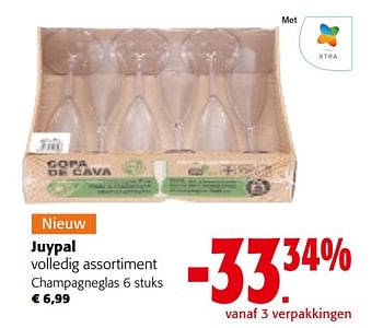 Promoties Juypal champagneglas - Juypal - Geldig van 08/05/2024 tot 21/05/2024 bij Colruyt
