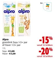 Promoties Alpro groeidrink soya 1-3+ jaar of haver 1-3+ jaar - Alpro - Geldig van 08/05/2024 tot 21/05/2024 bij Colruyt