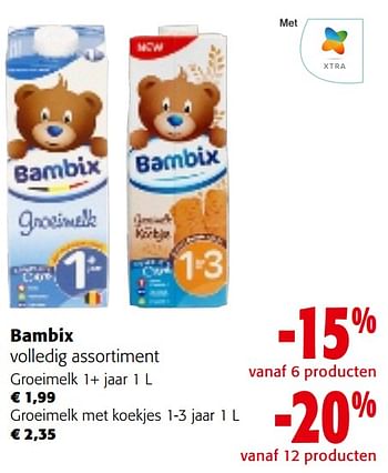 Promotions Bambix volledig assortiment - Bambix - Valide de 08/05/2024 à 21/05/2024 chez Colruyt