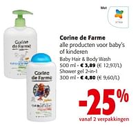 Promoties Corine de farme alle producten voor baby’s of kinderen - Corine de farme - Geldig van 08/05/2024 tot 21/05/2024 bij Colruyt