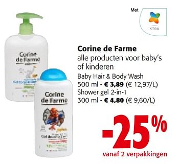 Promotions Corine de farme alle producten voor baby’s of kinderen - Corine de farme - Valide de 08/05/2024 à 21/05/2024 chez Colruyt