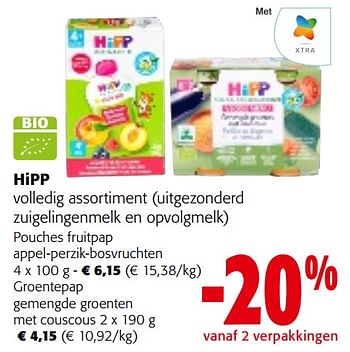 Promoties Hipp volledig assortiment - Hipp - Geldig van 08/05/2024 tot 21/05/2024 bij Colruyt
