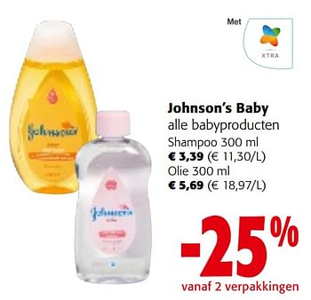 Promotions Johnson’s baby alle babyproducten - Johnson's Baby - Valide de 08/05/2024 à 21/05/2024 chez Colruyt