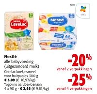 Promoties Nestlé alle babyvoeding - Nestlé - Geldig van 08/05/2024 tot 21/05/2024 bij Colruyt