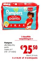 Promoties Pampers baby-dry pants maat 6 - Pampers - Geldig van 08/05/2024 tot 21/05/2024 bij Colruyt