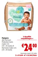 Promoties Pampers premium protection luiers harmonie maat 4 - Pampers - Geldig van 08/05/2024 tot 21/05/2024 bij Colruyt